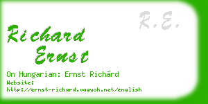 richard ernst business card