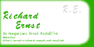richard ernst business card